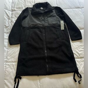 New Women’s Mono B Size Medium Morgan Sherpa Jacket In Black